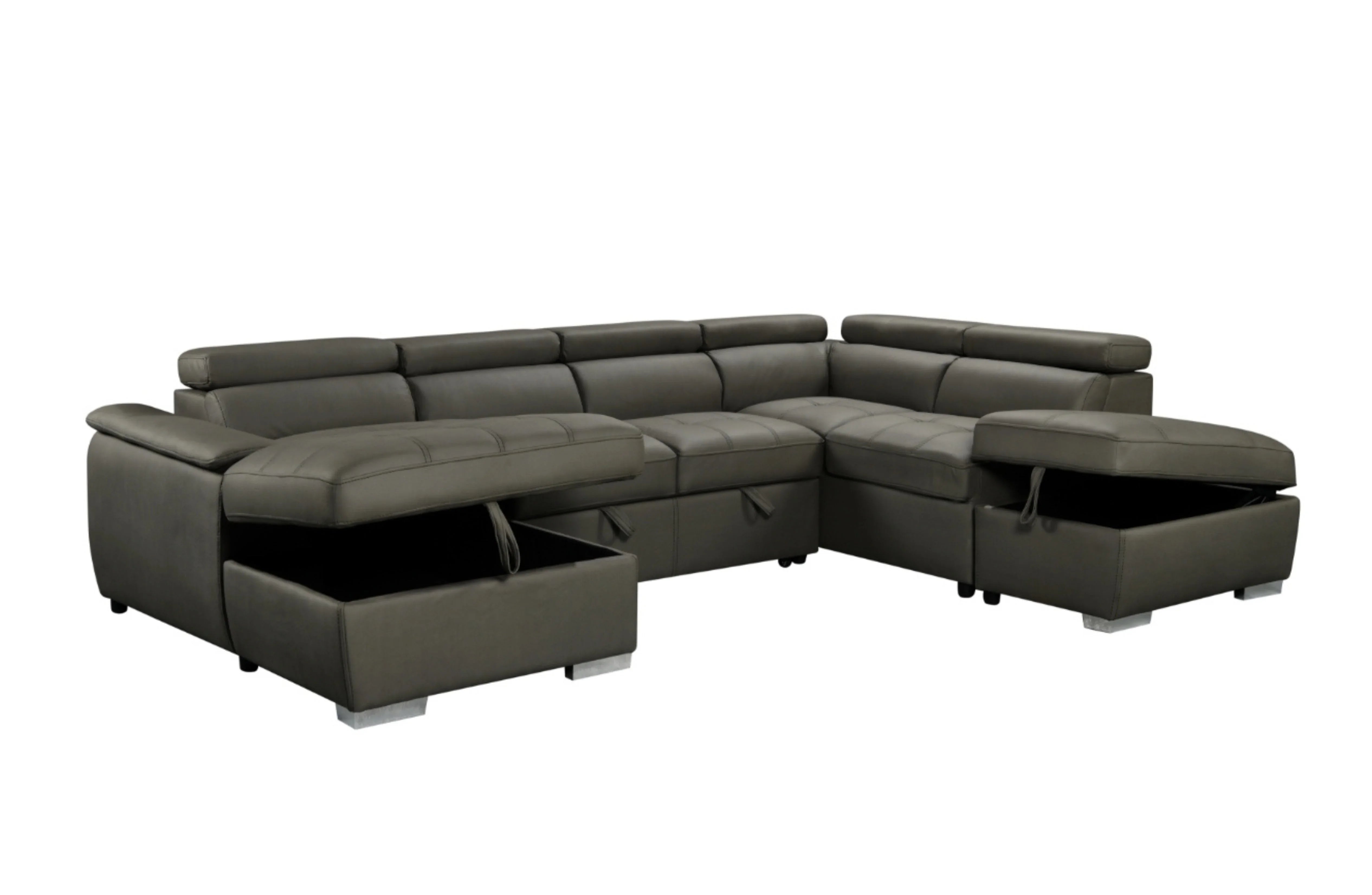 Plush Sleeper Modular Chaise Lounge - Charcoal - Flea Market